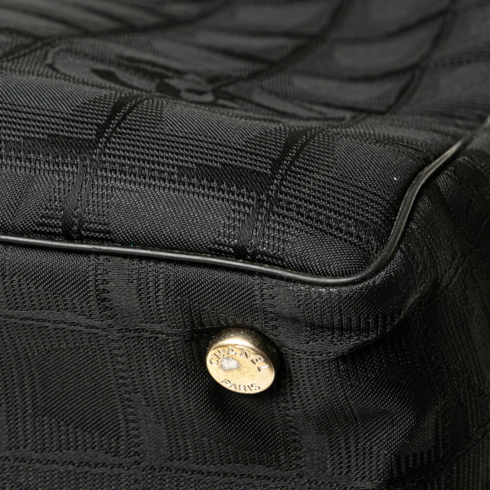 CHANEL Black Leather Logo Shoulder Bag - Picture 7 of 12
